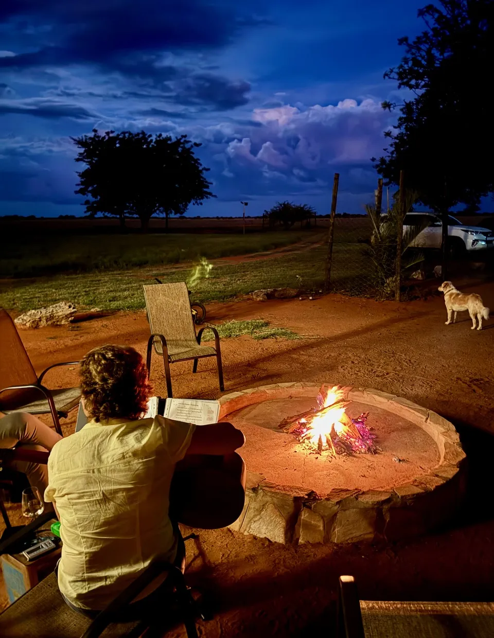 Bonfire under the stars